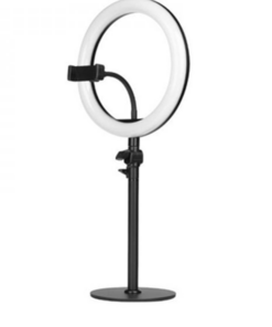 Đèn quay livestream, Đèn tròn LED với giá đỡ điện thoại di động